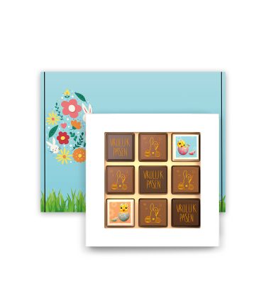 Paas pralines 9 stuks brievenbus paasgeschenk