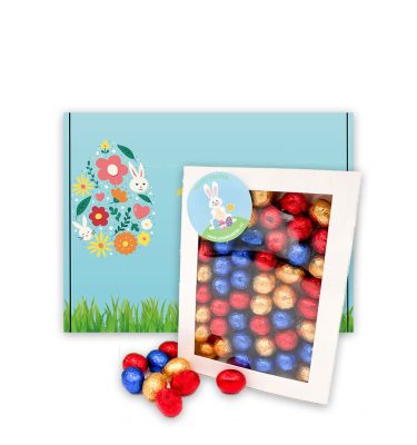 Paaseitjes assorti (300 gram) brievenbus paasgeschenk in vensterdoosje