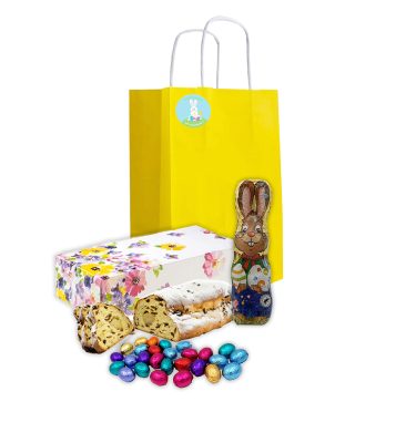 Inhoud pakket: Paasstol, paaseitjes en paashaasje