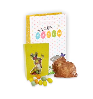 Paastasje met Paas Gevulde Koek en Paasdoosje met Vruchteneitjes 300 gram