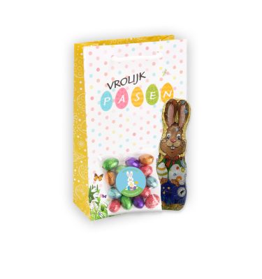 Paastasje met Paaseitjes 100 gram en Paashaas melk 60 gram